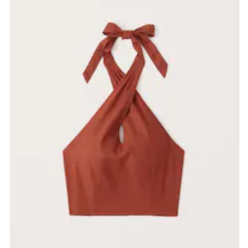 Abercrombie Twist Front Halter Top
